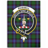 Russell Modern Tartan Crest Area Rug